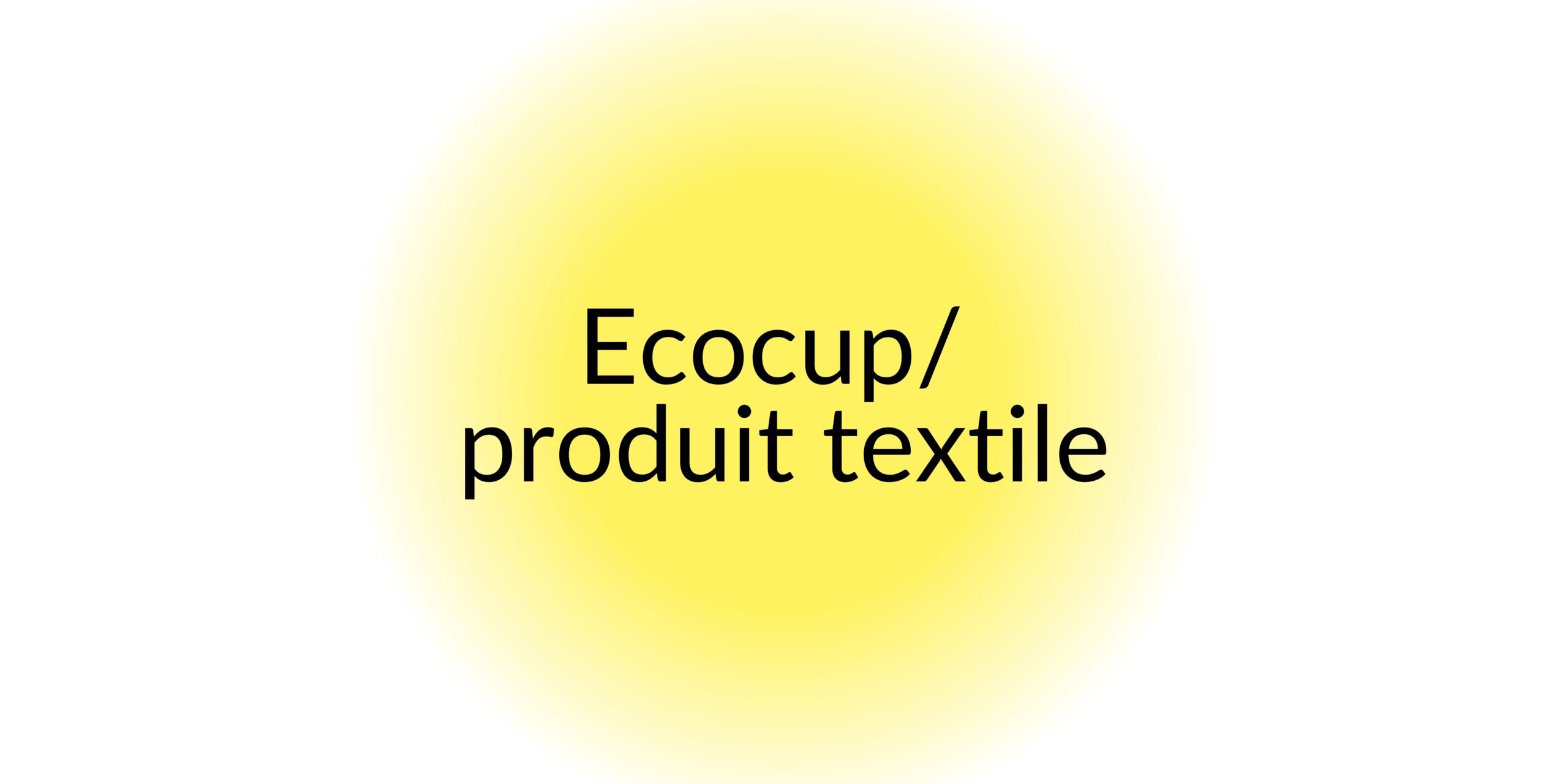 Ecocup et produits textiles